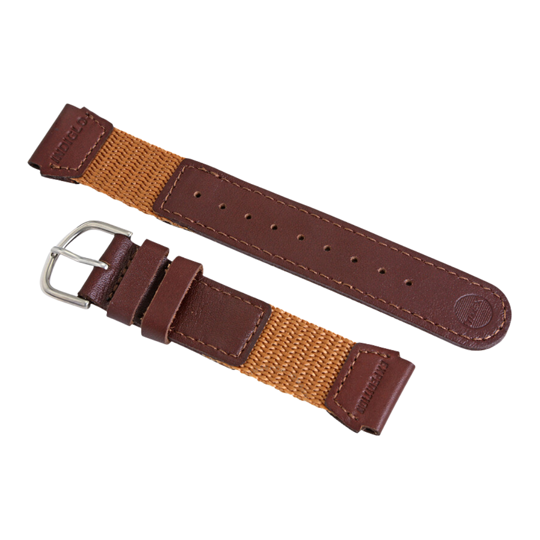 TIMEX Water Resistant Expedition Nylon Leather Brown 19mm