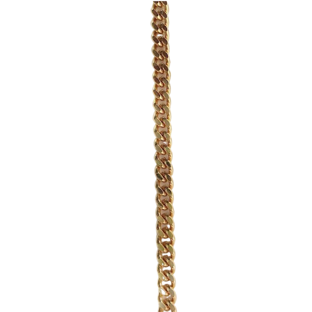 Small Gold Curb Link Chain (By The Inch)