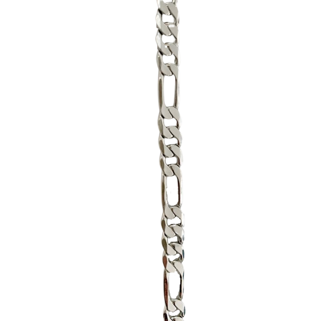 Medium Silver Figaro Link Chain (By The Inch)