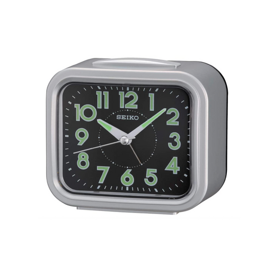 Silver Seiko Nori Alarm Clock